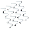 PATIKIL 9x8mm Kayak Paddle Snaps, 16 Pack Tent Pole Clips Steel V Shaped Single Pin Push Button Spring Clips Lock Tube Pole Clips for Camping Awning