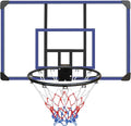 Wall Mounted Basketball Stand 45" x 29" Shatterproof Backplate Folding Basket Durable and All-Weather Mesh Construction for Indoor and Outdoor Use