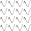 HARFINGTON 16pcs Single Button Kayak Paddle Snap Spring Clip 6.5x8x36mm 65Mn Spring Steel V-Shaped Solid Lift Telescopic Locking Tube Pole Clips for Tent Umbrella Camping
