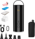 HK Air Pump for Inflatables, Air Mattress Pump 4000mAh Battery & Camping Light, USB Rechargeable Electric Mini Air Pump Inflate Deflate for Pool Floats, Vacuum Storage Bags