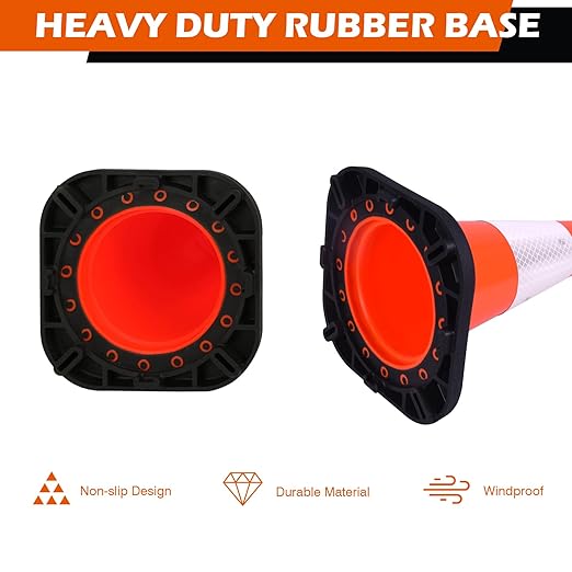 360 Pack 12 Inch Orange Traffic Cones Black Base,Safety Cones for Parking Lot Management, Driveway Delineator, Vehicle Guidance, Compact Outdoor Use (Orange, 12 inch -360 Pack)