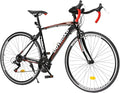 700C Wheel Road Commuter Bike, 14/21 Speed Shifter, Dual Disc Brakes Racing Bicycle with Light Aluminum Alloy Frame for Adult Men and Women