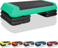Adjustable Aerobic Stepper Workout Step with 4 Risers Fitness & Exercise Platform Trainer