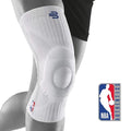Bauerfeind Sports Knee Support NBA - Officially Licensed Basketball Knee Brace - Relief and Stabilization - Targeted Compression - Lightweight & Durable - White, X-Large