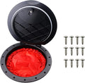 9 Inch Hatch Kit, Deck Hatch with Waterproof Bag and Fasteners for Kayak Boat Fishing Rigging（Black）