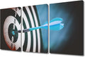 Wall Art Dart Hits the Bullseye Office Wall Art Painting on Canvas Inspirational Bedroom Wall Art Modern Home Decor House Decorations for Living Room Pictures Stretched on Wooden Frame, 24"Wx36"H