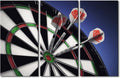 3 Pieces Modern Canvas Painting Wall Art Dart Hits the Bullseye Picture Sports Theme Paintings on Canvas Print Wall Art for Home Wall Decoration Framed Gallery Wrapped Ready to Hang(40" Wx60 H)