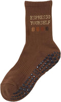 Crew Half Calf Grip Socks, Cutest Fruits Pilates Socks, Ruffle socks, Non-Slip, Barre Yoga Fitness