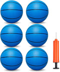 6 Inch Mini Basketballs for Toddlers Kids Teenagers, 6 Pack 6" Basketball Set with Pump Durable PVC Basketballs for Mini Over Door Hoop Pool Beach Balls for Swimming Pool, Indoors, Outdoors