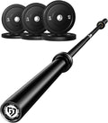 PB01 7FT Olympic Barbell, Weight Bar with Knurled Grip, 1000lb Capacity Strength Training Deadlift Bar for Squat, Weightlifting, Bench Press, Fits 2-inch Standard Weight Plates