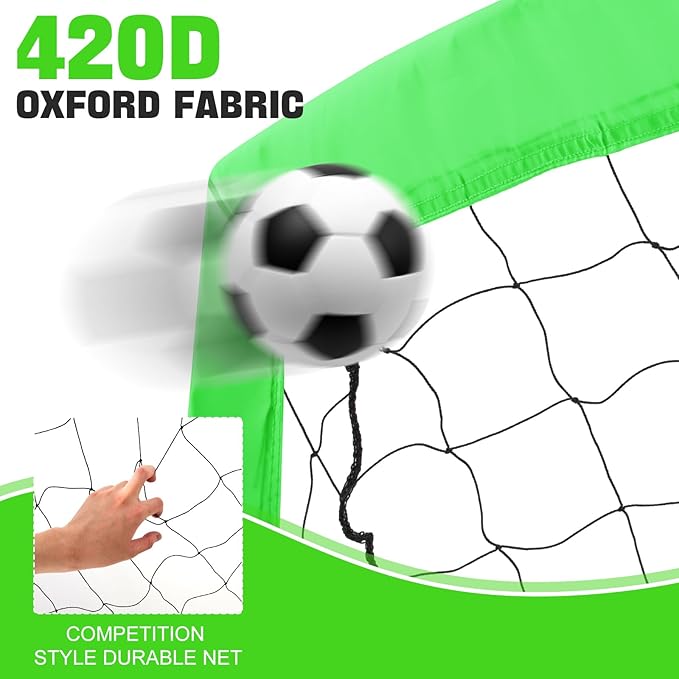 RUNBOW 5x3 ft Portable Kids Soccer Goal for Backyard Practice Soccer Net with Carry Bag