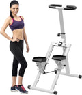 Stair Stepper Climber Adjustable Height, Ergonomic Handlebars, Smooth & Quiet Dual Hydraulic System, Advanced Fitness Tracking, Compact & Foldable for Home Exercise Step Machines