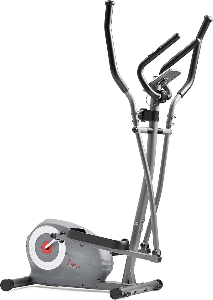 Sunny Health & Fitness Smart 2-in-1 Upright Elliptical Full-Body Exerciser, Home Cross-Training Arm/Leg Cardio Workout Machine, Optional Free SunnyFit App Bluetooth Link or Electro-Magnetic Resistance