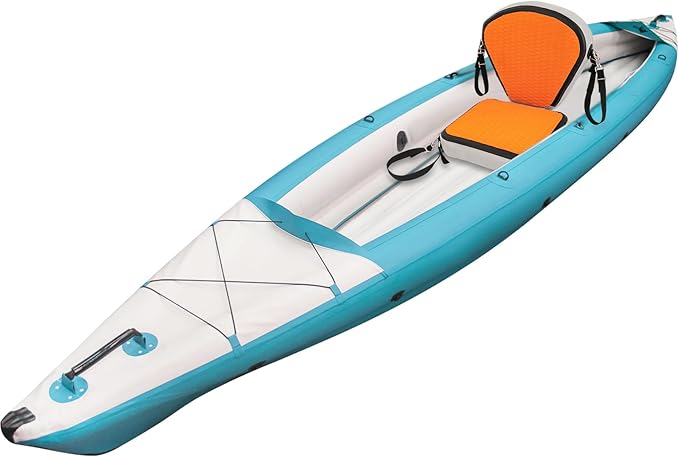 Thickened Kayak Seats with Back Support EVA Universal Paddle Board Seat with 4 Adjustable Straps Inflatable Valve Cover Sit On Top Cushioned Canoe Backrest Seat for SUP,Fishing Boat (Orange)