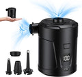 5200mAh Electric Air Pump for Inflatables, Air Mattress Pump Portable with LED Display Screen & 4 Nozzles, Inflator/Deflator Pumps for Pool, Paddle Boats, Camping, Swimming Ring