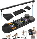 Pilates Board, 6 in 1 Pilates Reformer Sets, Foldable Portable Abdominal Board, Pilate Sliding Board Core Exercise Pilates Equipment for Women, Men & Beginners