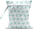 Wet Bag, Wet Dry Bag, Wet Bag for Swimsuit, Travel, Beach, Pool, Diapers, Dirty Yoga Gym Clothes, Makeup Bag, Waterproof Reusable Beach Bag Ocean Decor Starfish Sea Horse Anchor