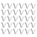 HARFINGTON 30pcs Single Button Kayak Paddle Snap Spring Clip 3.8x5.5x28mm 65Mn Spring Steel V-Shaped Hollow Lift Telescopic Locking Tube Pole Clips for Tent Umbrella Camping