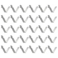 HARFINGTON 30pcs Single Button Kayak Paddle Snap Spring Clip 8x7x42mm 65Mn Spring Steel V-Shaped Hollow Lift Telescopic Locking Tube Pole Clips for Tent Umbrella Camping