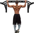 ptlsy Wall Mounted Pull Up Bar Multifunctional with Multi-Grip Chin Up Bar Heavy Duty Dip Station for Home Gym Indoor Workout, Fitness Equipment, Dip Stand Supports to 440 Lbs