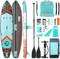 Niphean PRO (Extra Large) Inflatable Paddle Board, 11'6" Stand Up Paddle Board with Pressure Gauge, Inflatable Seat, Multifunctional Base, StabilTrac Fin, Upgraded SUP for Adults, Family, 2+1 Person