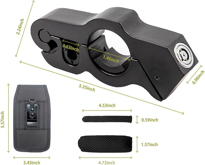 Motorcycle Brake Lock, Heavy Duty Motorcycle Locks Anti Theft, Motorcycle Accessories for Moped Dirt Bike Scooter and ATV