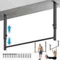 Kipika 48" Ceiling Mounted Pull Up Bar, Heavy Duty Multi-Grip Chin Up Bar,Mounted Pull Up Bar, Adjustable Height, Pull Up Bands for Chin Ups & Body Stretching, Ideal for Home Gym and Strength Training