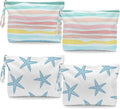Fokongna 4PCS Wet Dry Bag Waves Rainbow Wet Bag Beach Bags for Swimsuit Toiletry Bags Travel Essentials For Women, Beach Travel Gym for Swimsuit Dirty Diaper Gifts