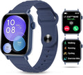 Smart Watch Sports Pedometer Fitness Tracker Bluetooth Call Heart Rate/Blood Oxygen/Sleep Monitor, 100 Sports Modes Waterproof for iOS Android Men's Women's Smart Watch (Blue)