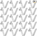 HARFINGTON Single Button Kayak Paddle Snap Spring Clip Spring Steel V-Shaped Hollow Lift Telescopic Locking Tube Pole Clips for Tent Umbrella Camping