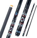 CRICAL Carbon Fiber Pool Cue COWCUE Series Low Deflection Billiards Cue Stick 58" Professional Pool Table Sticks for Adults -12.5mm Tip, Weight 19OZ (Adjustable), 3/8 * 8 Joint