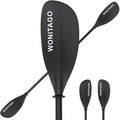 Full Carbon Fiber Kayak Paddle with Large Paddle Blade, 2-Piece, Floating Adjustable Kayak Paddles with Paddle Bag, 215-225 cm/85-89 Inches