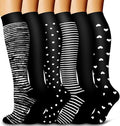 6 Pack Copper Compression Socks for Women and Men Circulation-Best Support for Medical, Running,Nursing,Athletic