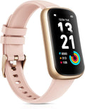 Fitness Tracker Smart Watch, 1.47" Full Touch Health Tracker with 24/7 Heart Rate & Blood Oxygen Monitor, Sleep Tracker, 3ATM Waterproof Step Tracker Activity Tracker for Women Men, Rose Pink