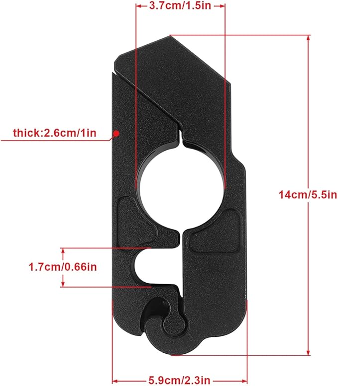 BAIONE Motorcycle Grip Lock Handlebar Throttle Security Lock Anti-Theft Scooters fit for ATV Motorcycles Dirt Street Bike (Red)