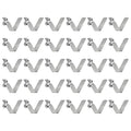 HARFINGTON 30pcs Single Button Kayak Paddle Snap Spring Clip 6x8x32mm 65Mn Spring Steel V-Shaped Hollow Lift Telescopic Locking Tube Pole Clips for Tent Umbrella Camping