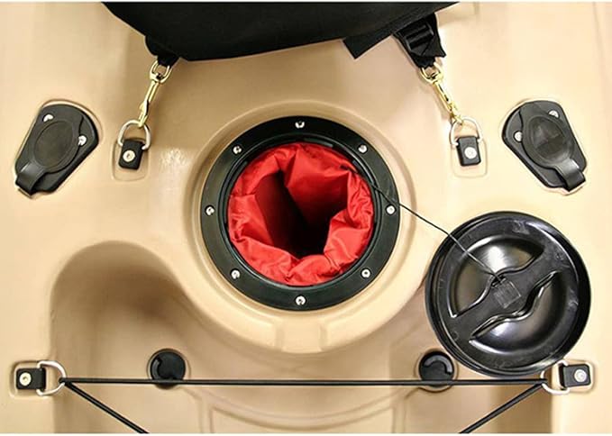 8Inch Hatch Kit, Deck Hatch with Waterproof Bag and Fasteners for Kayak Boat Fishing Rigging（Black）