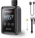 150 PSI Electric Bike Pump - Mini Portable Air Compressor with Digital Pressure Gauge, Auto-Off, Fast USB-C Charging for Presta/Schrader Valves - Cordless Bicycle Tire Inflator for Road/MTB