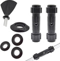 4pcs Kayak Paddle Drip Rings & 2pcs Paddle Connector, Rubber Canoe Paddle Drip Ring, Universal Fit Your Kayak Paddle Shaft, Lightweight Portable Canoe Boat Paddle Accessory