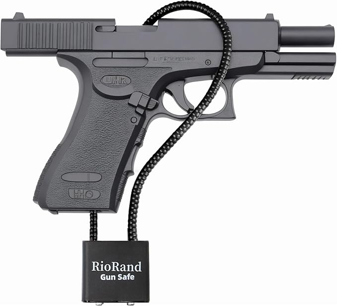 RioRand Keyed Cable Gun Locks Simple Operation 15" Compatible with Pistols, Handguns, Rifles, and Shotguns,Storage for Firearm Locking and Safety
