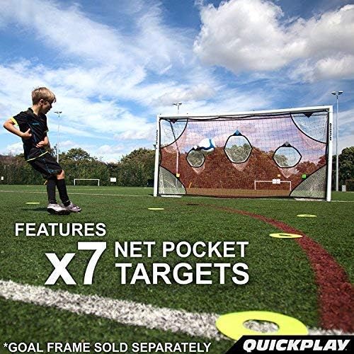 QuickPlay PRO Soccer Target Nets with 7 Scoring Zones – Practice Shooting & Goal Shots | Available in 4 Sizes | Portable Training Equipment | Soccer Frame Not Included