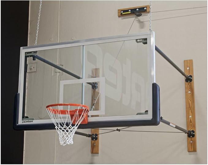 Porter Athletics Tempered Glass Basketball Backboard – Pro-Strut 72" x 42" Indoor Basketball Hoop Backboard - Heavy-Duty Steel Frame (Rim & Padding Not Included)