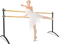 Ballet Barre Portable for Home or Studio, Height Adjustable Bar for Stretch, Pilates, Dance or Active Workouts, Single or Double Bar, Kids and Adults