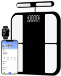 Scale for Body Weight - 8 Electrodes High Precision Digital Scale for BMI - 46 Body Composition Metrics - Bluetooth Bathroom Scale with LED for Home/Fitness