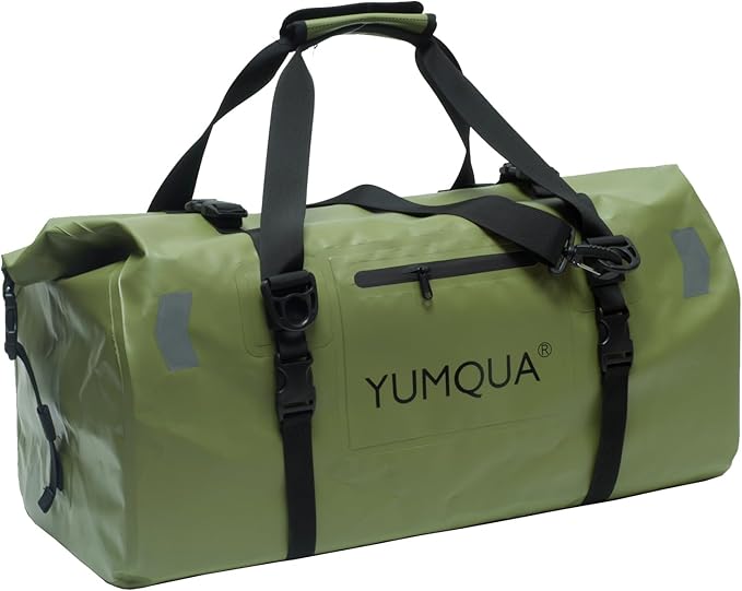 Waterproof Duffel Bag, Large Duffle Bag for Travel Heavy Duty Dry Bag with Durable Strap & Handle for Outdoor Motorcycle Boating Rafting Kayaking Paddleboarding