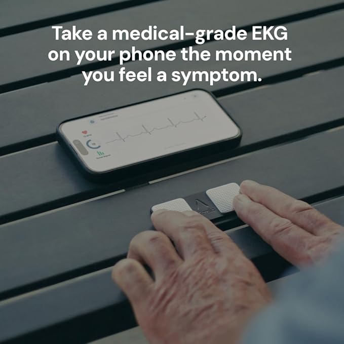 KardiaMobile 1-Lead Personal EKG Monitor – Record at Home – Detects AFib & Irregular Arrhythmias – Easy Results in 30 Seconds – Works w/Most Smartphones