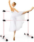 GOFLAME 4FT Ballet Barre Portable, Freestanding Double Ballet Barre Height Adjustable with Anti Slip Base, Heavy Duty Stretch Dance Bar for Home Workout