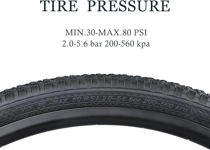 Mountain Bike tire, 24x1.95/26x1.95 Folding Replacement Bicycle Tires with Tire Levers and Tire Tubes, 24''/26'' Mountain Bicycle Tire for MTB Off-Road Bicycle Cycling