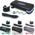 SAKAE Exercise Step Platform Set with Ankle Weights & Measuring Tape, Adjustable Height 2 Level Risers Workout Step Trainer, Aerobic Steppers for Home Gym Exercise Fitness Workout, Multiple Colors