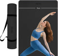 Yoga Mat Extra thick 8mm Exercise mat, Soft Lightweight TPE Fitness Mat with strap, High Elasticity, Anti-fatigue,non-slip mat for Women, Yoga, Camping, Travel, Gym & Outdoor | 72"L x 0.32"Th